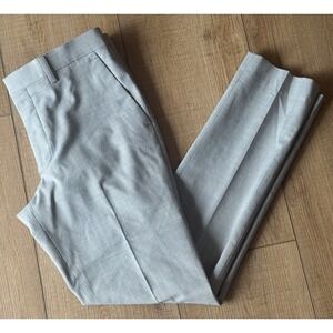 Express Pants Mens‎ 30x32 Gray Plaid Straight Dress Pants Flat Front Slim